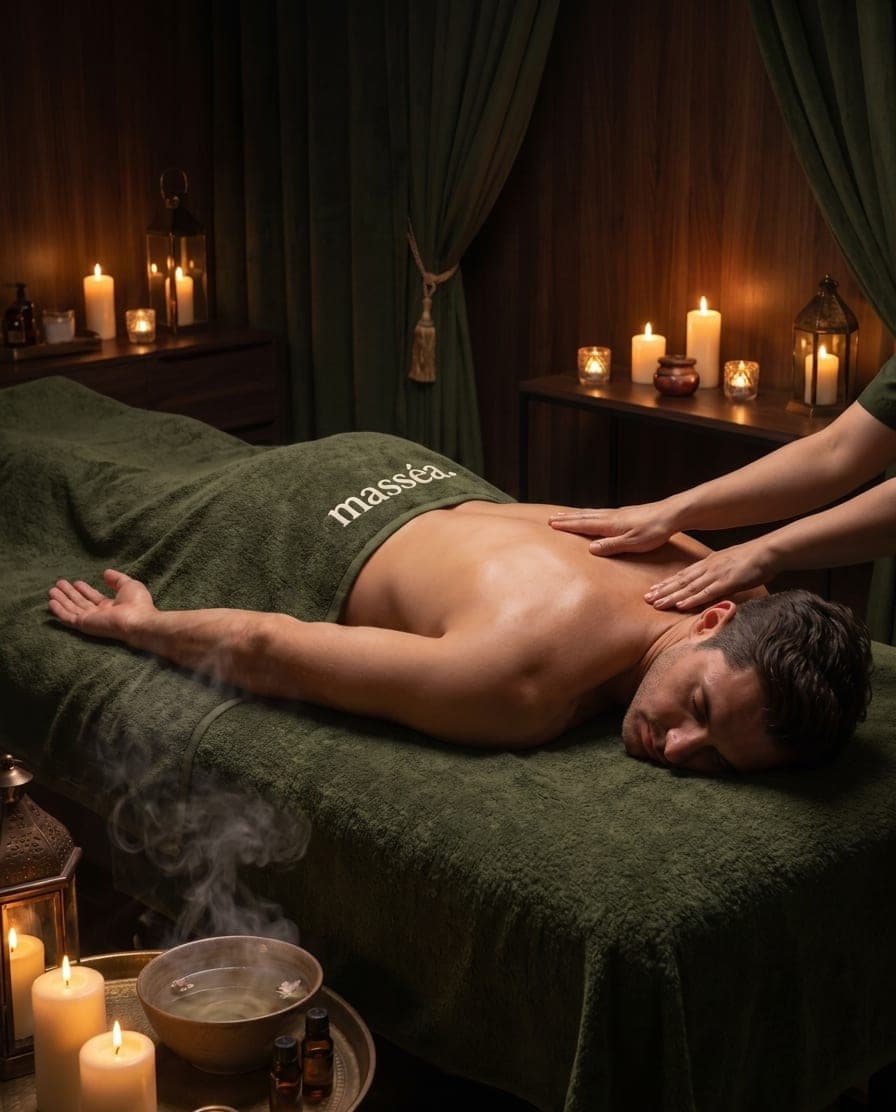 A candlelit Masséa spa treatment